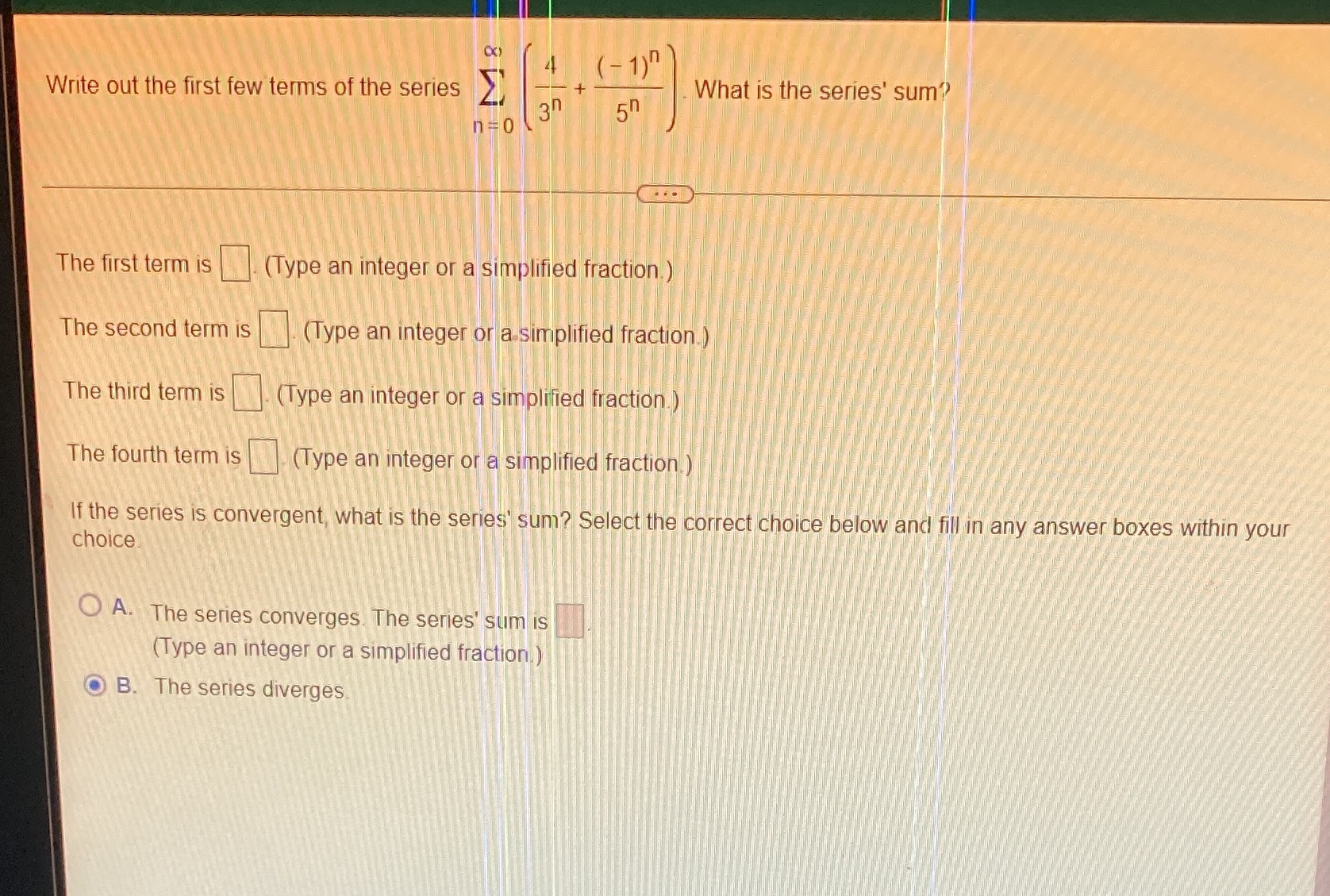 Please provide the correct solutions for this problem (- 1)h Write out