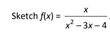 Sketch f(x) = x x2 3x 4