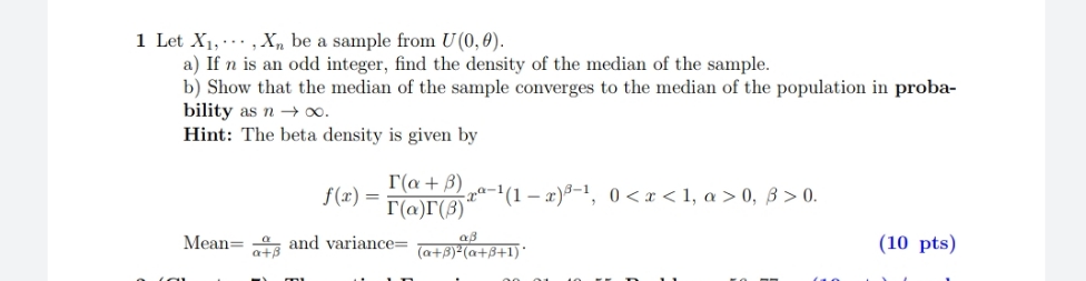 a) and b) please 1 Let X1, . . ., Xn be