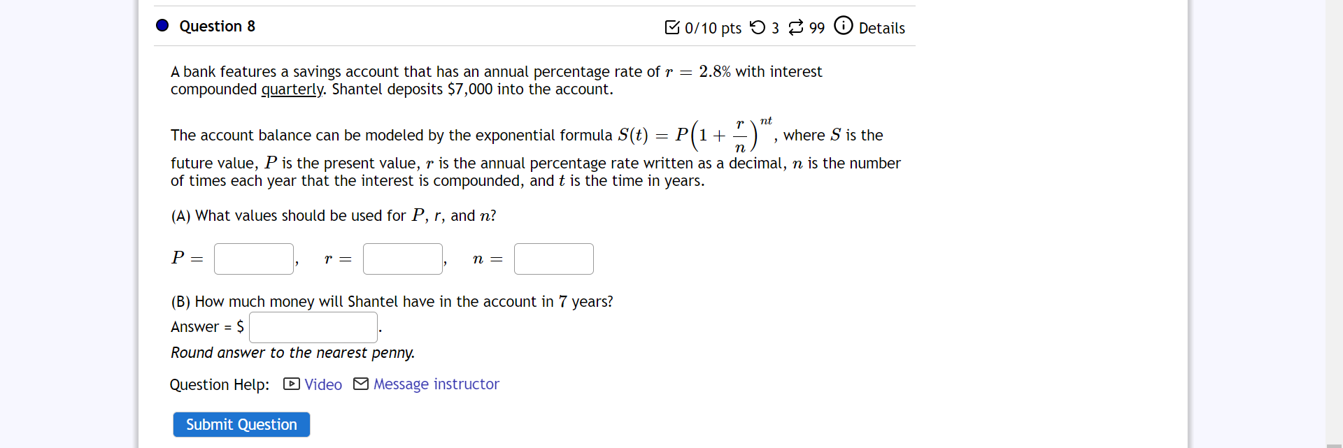 of radioactive goo. After 165 minutes, her sample has decayed to 6.25