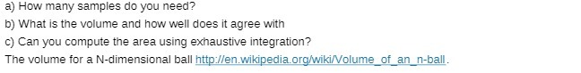  a) How many samples do you need? b) What is the