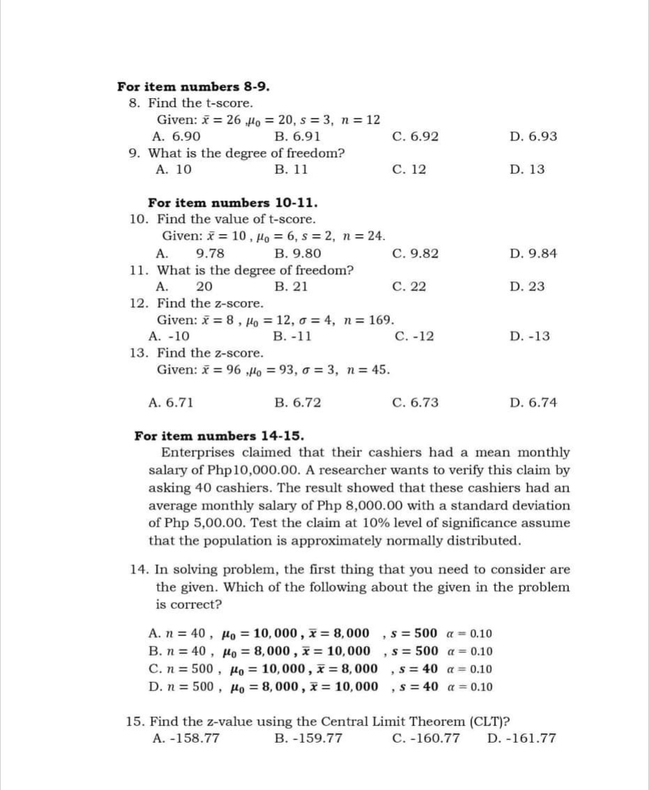 than 30 or {a 30 ). C. The CLT states that the