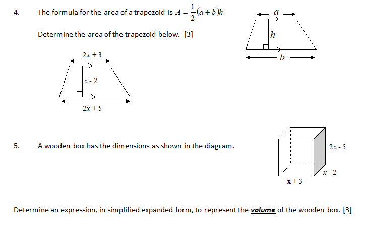 questions are in order thank you) POLYNOMIALS SECTION Recall: Like Terms-terms that