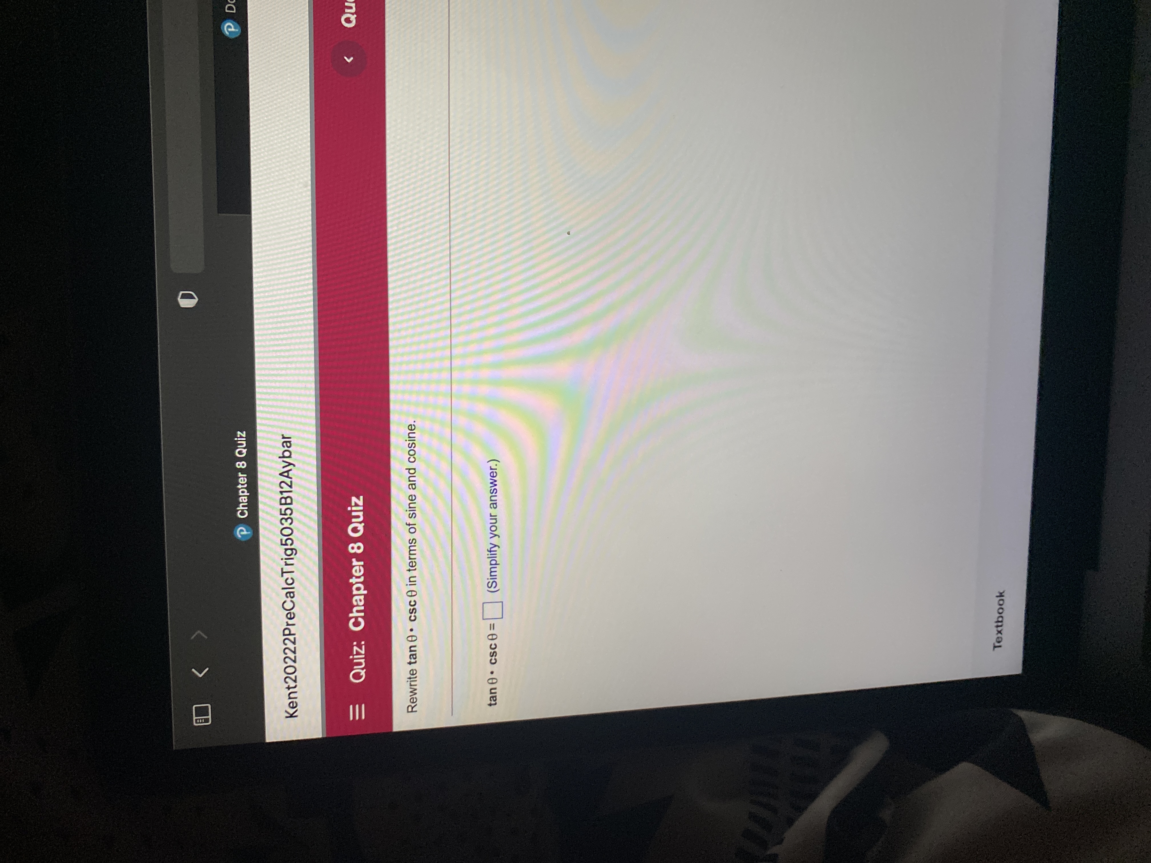 tan 0 = - 12 sin 0 What is the solution in