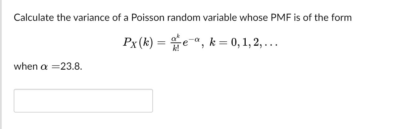  \fLet X be a random variable with, E X =1 and