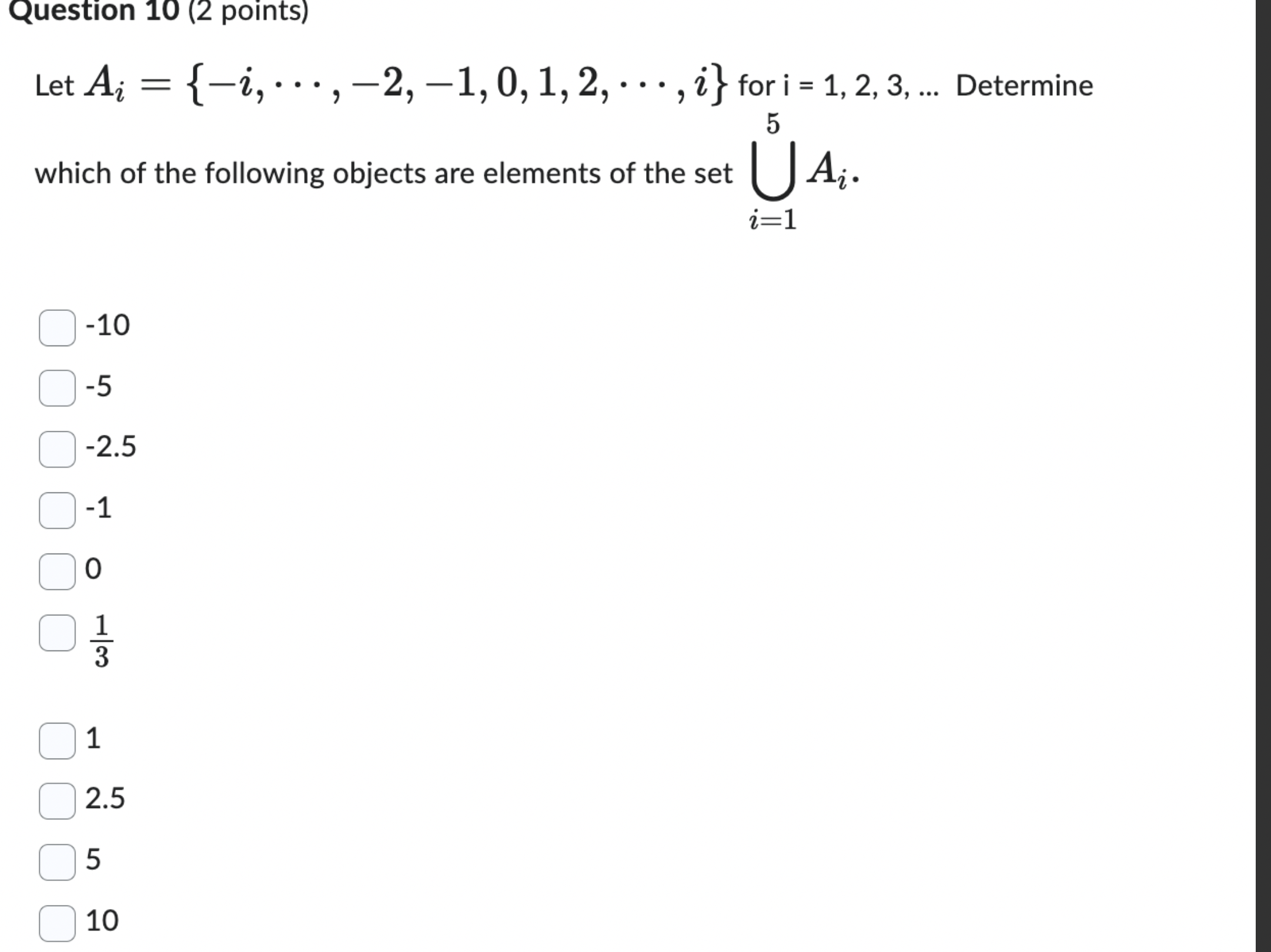 set is U={1,2,3,4,5,6,7,8,9,10}. Express the set {3,4,5} as a bit string. Avoid