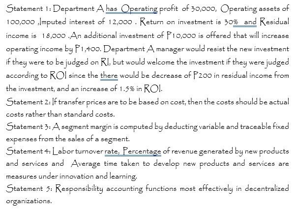 investment decisions are up to the judgment of the division managers as