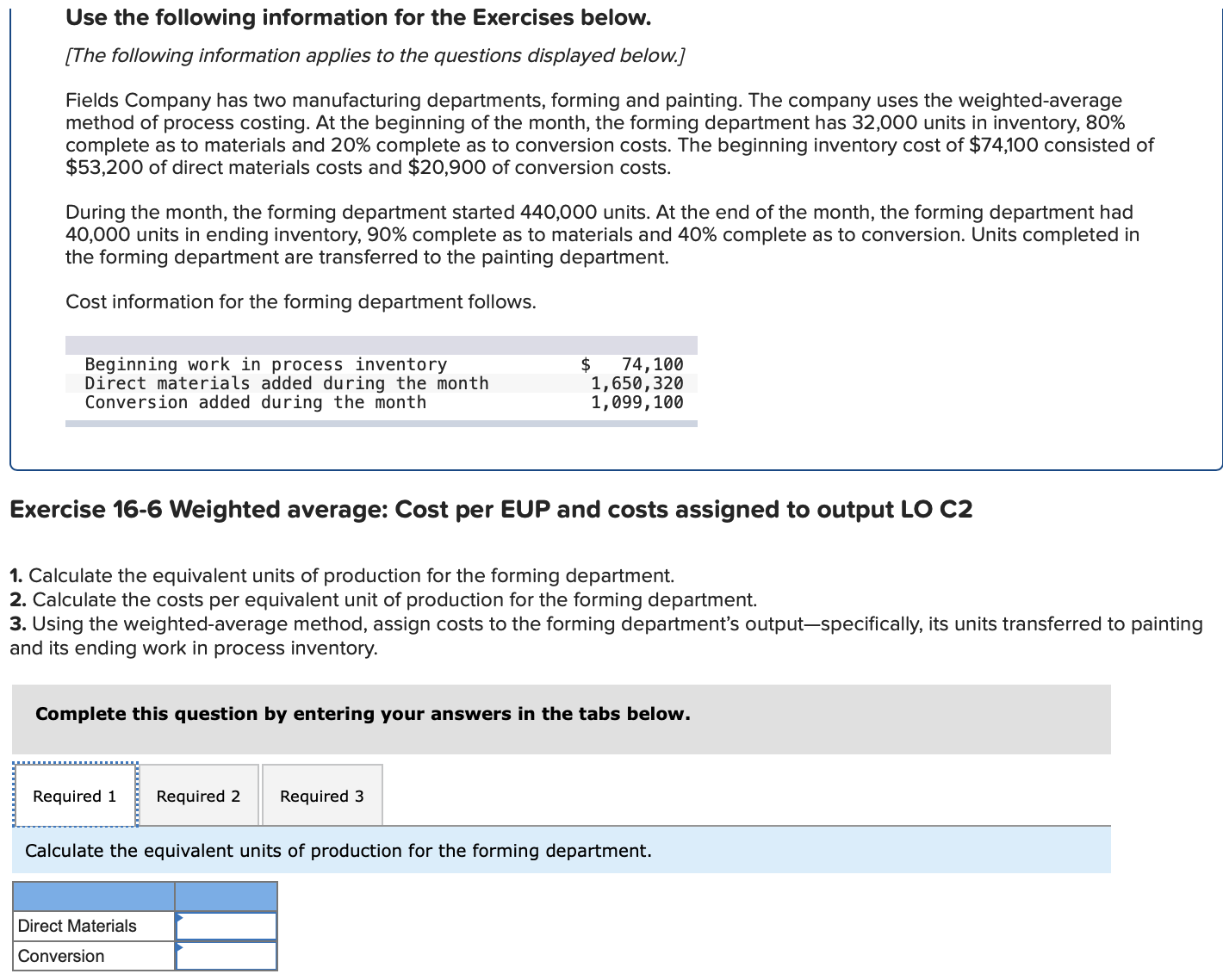 1. (a) Use the following information for the Exercises below. [The following