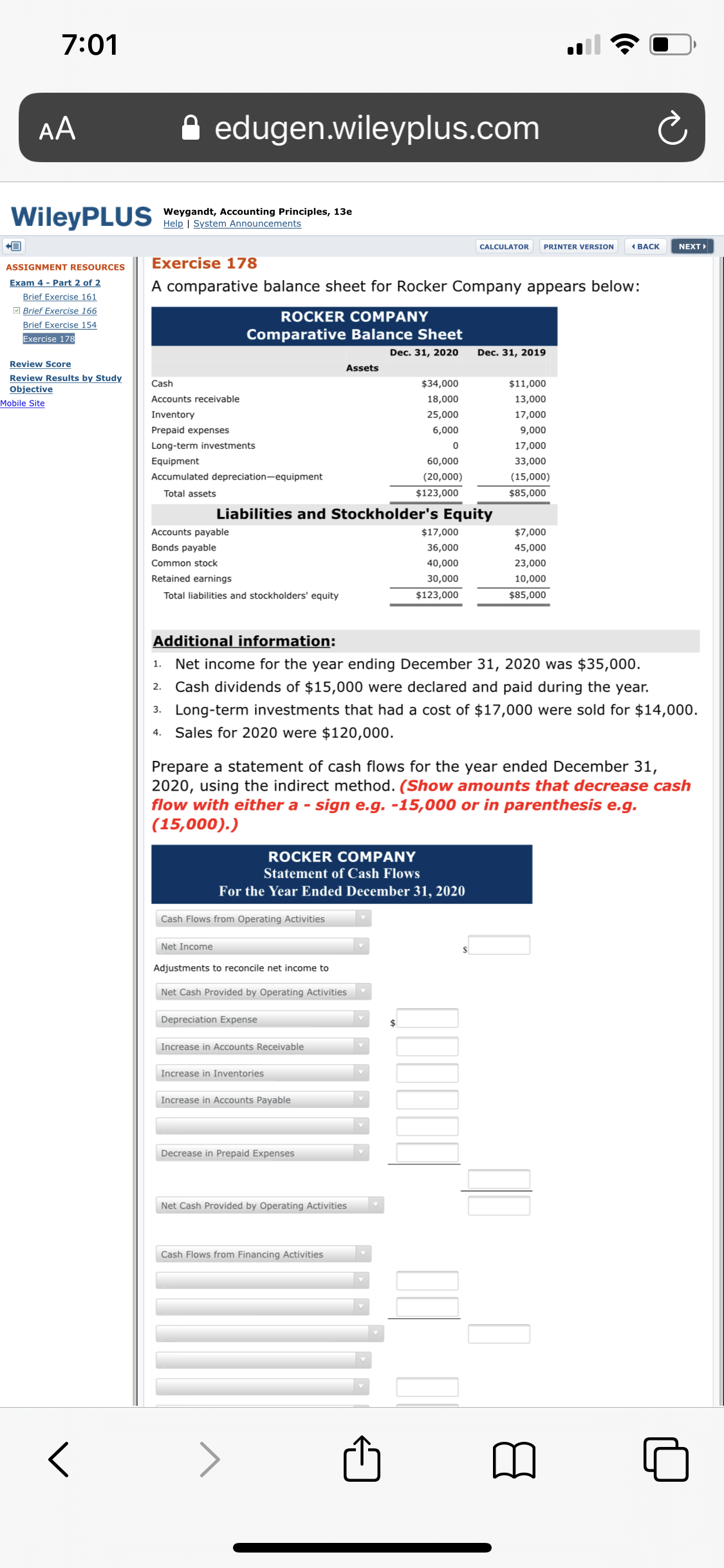 Principles, 13e Help | System Announcements CALCULATOR PRINTER VERSION BACK NEXT ASSIGNMENT