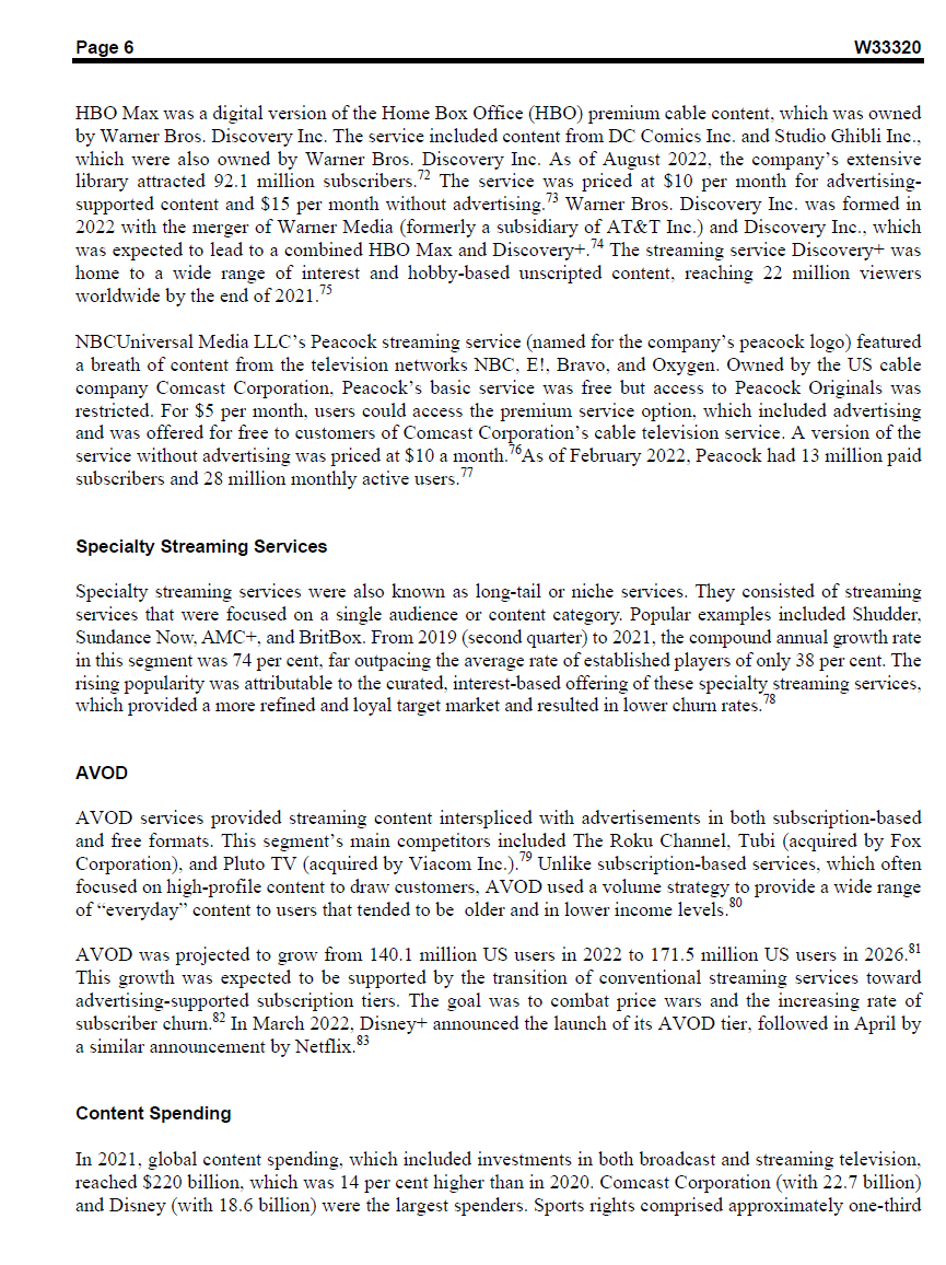 to the problem, or the industry context in which the case is