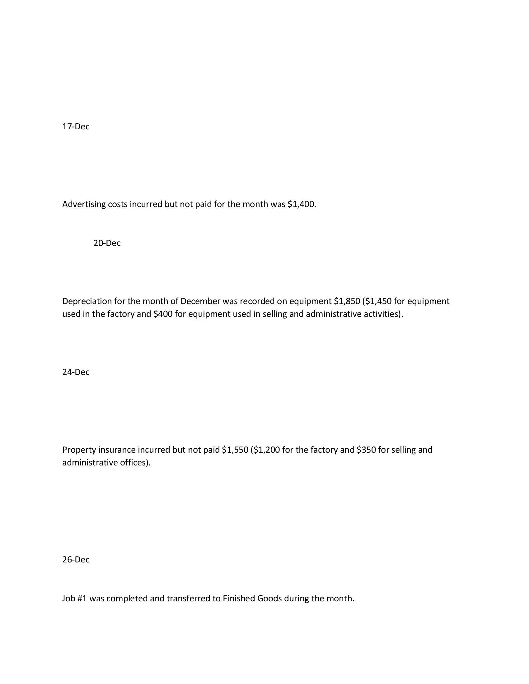 you have been asked to develop and manufacture two new tables for