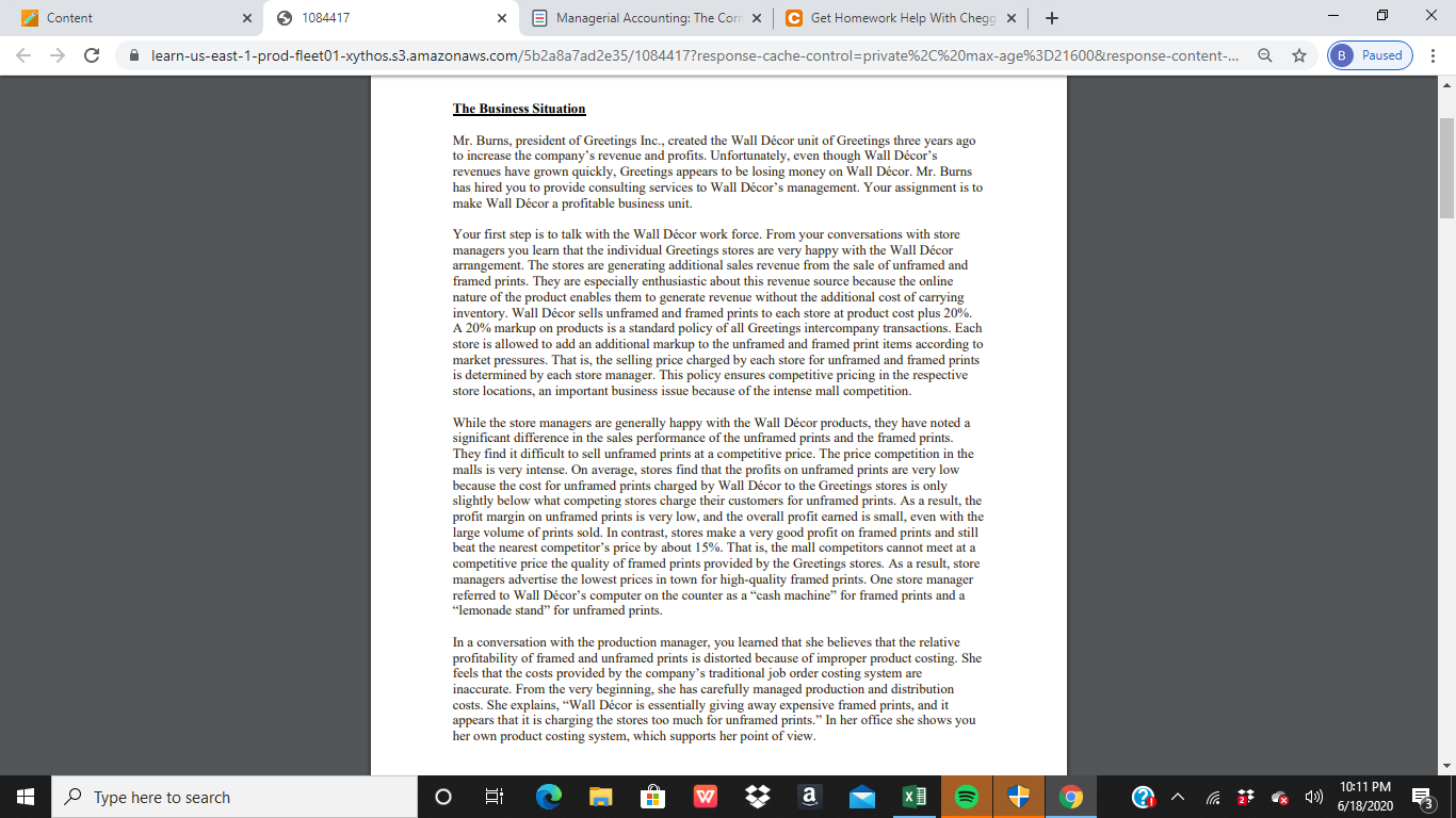 This is a project, I was given the following information and questions