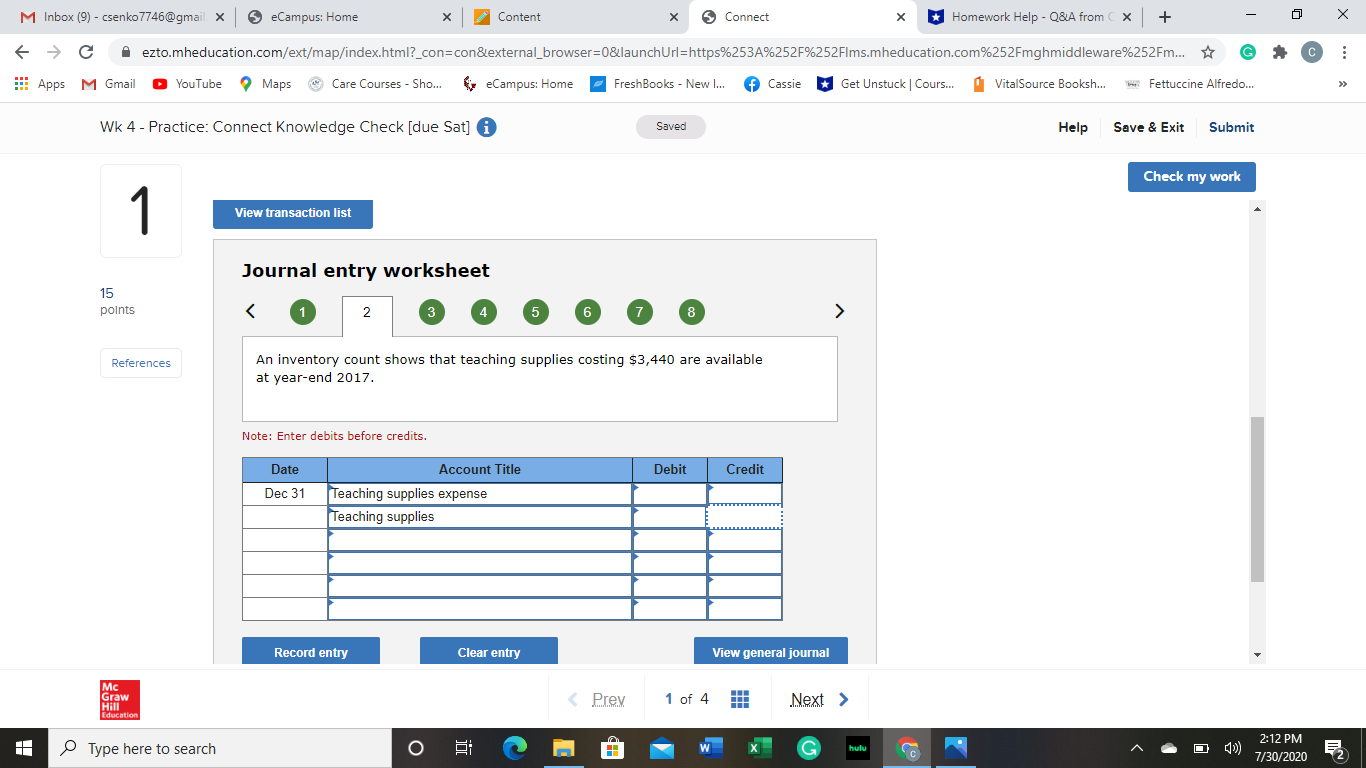 Please help me figure out this entry I am stuck I need