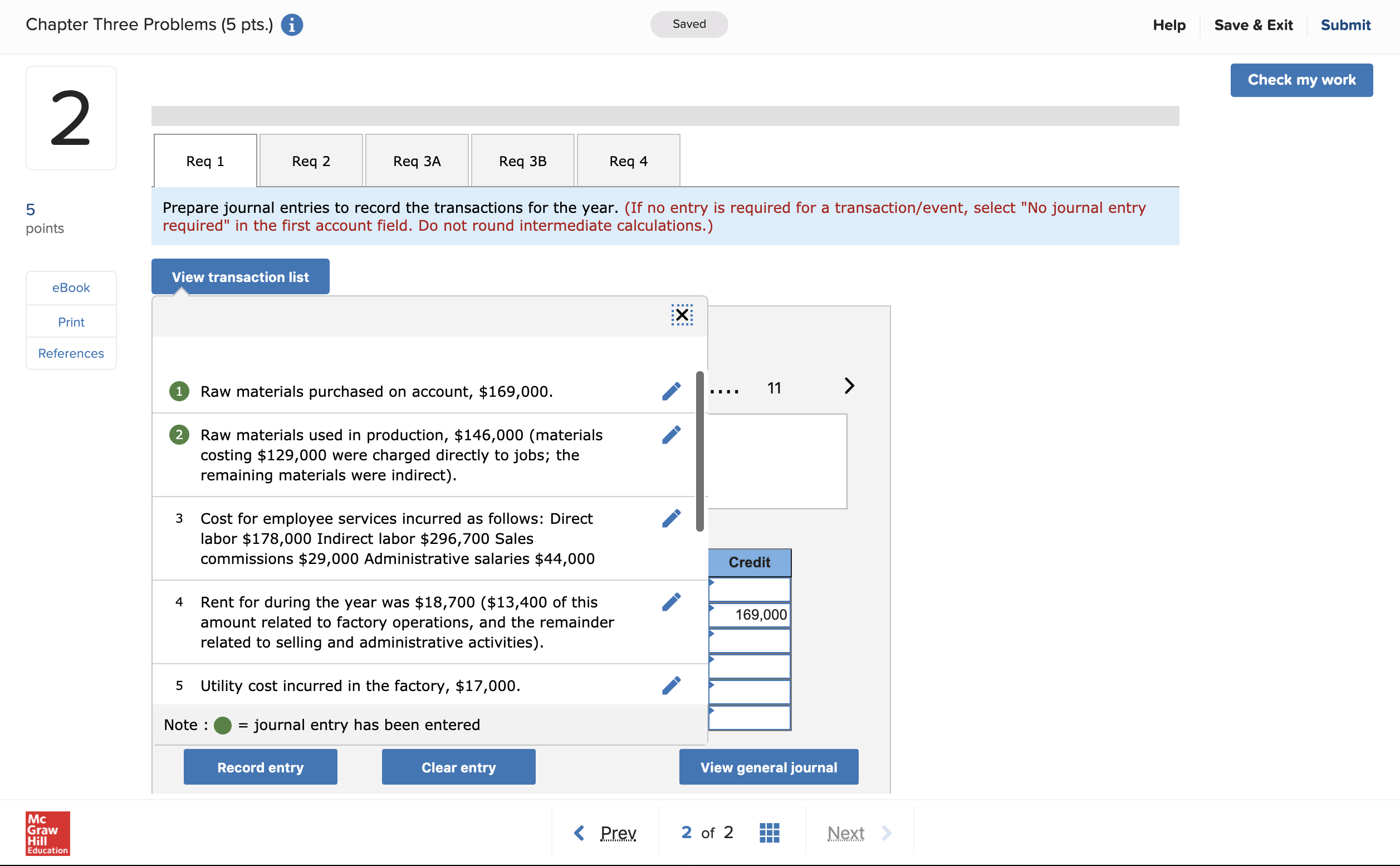 Graw Hill Education Problem 3-16 Comprehensive Problem [L03-1, LO3-2, LO3-4] Gold Nest
