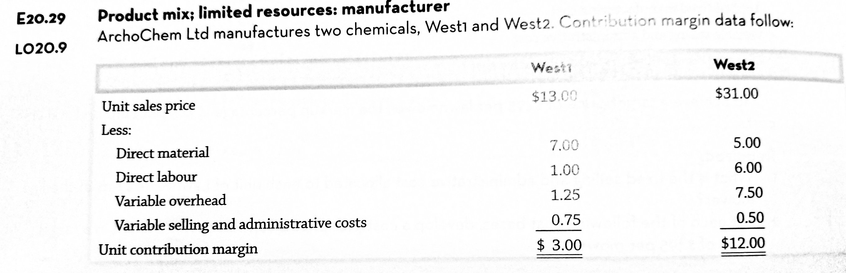 making s'nort-term product mix decisions compared with making long-term product mix decisions.