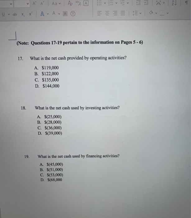  A A Aa Ap A A UvaXX AA AC (Note: Questions