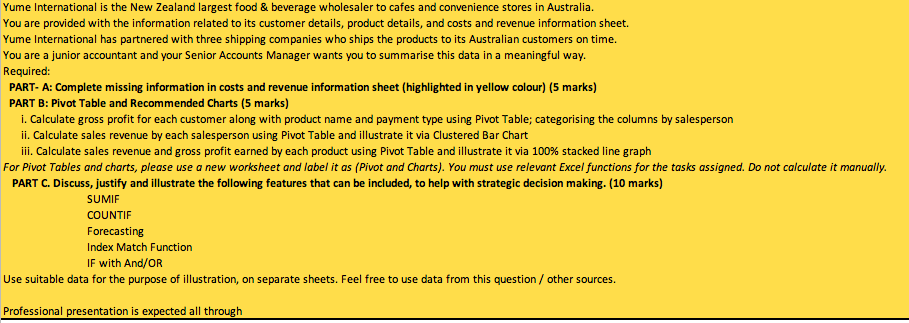 ACC202Accounting Information Systems Missing Answer for Part C(Part A and B done!!)