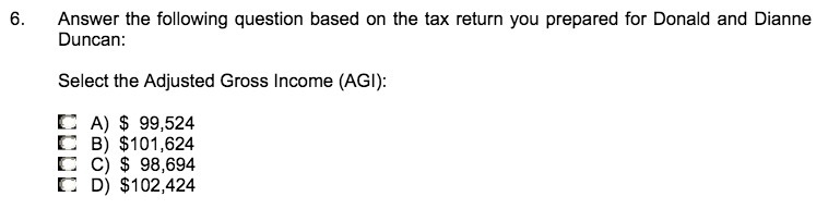 Answer the following question based on the tax return you prepared