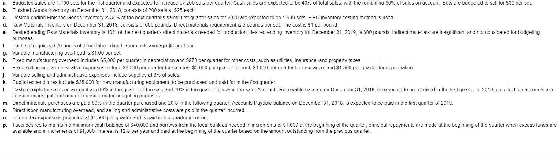 balance sheet for December 31 , 2018, follows: (Click the icon to