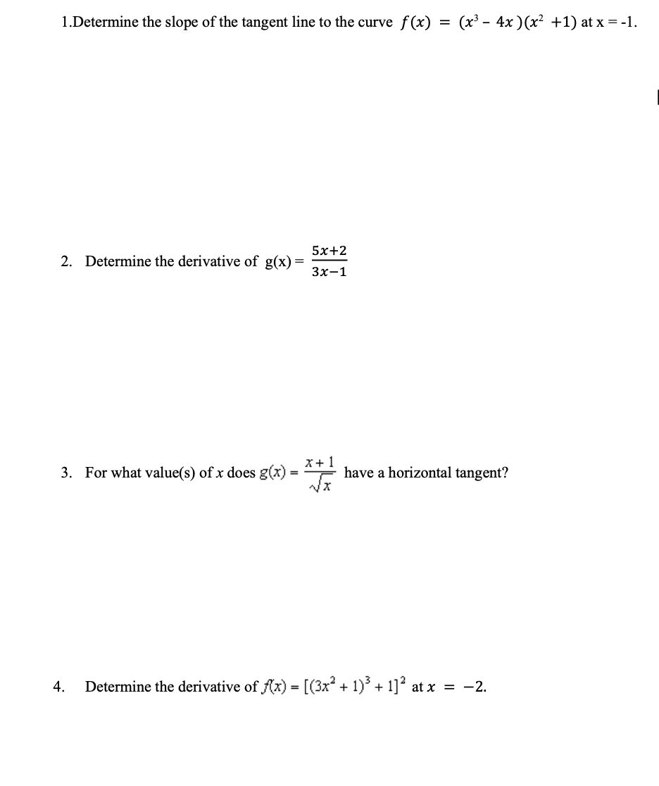 the function is not differentiable. Explain3. The position of a particle moving