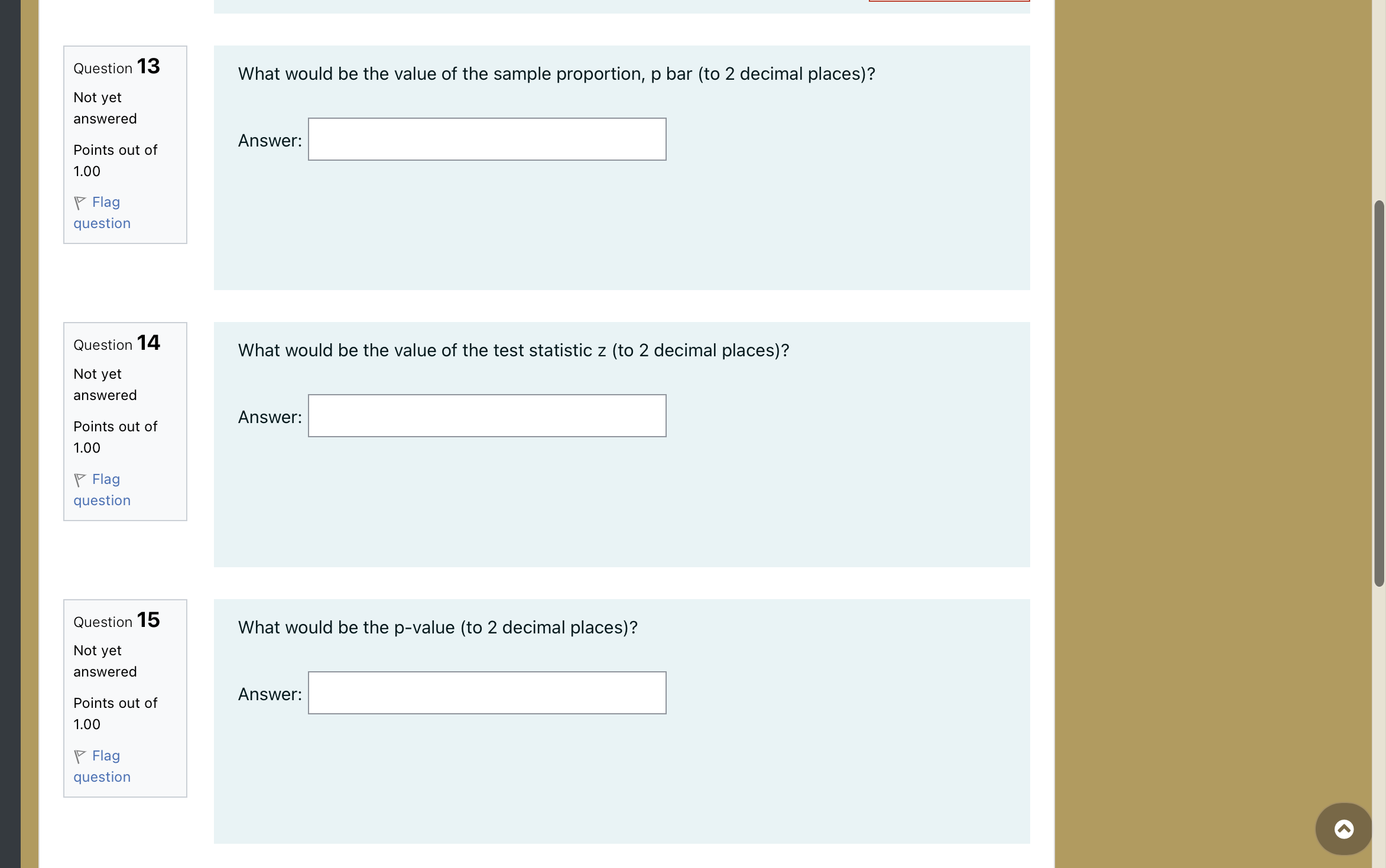 6 Question 12 According to gamequitters.com, 75% of college students in the