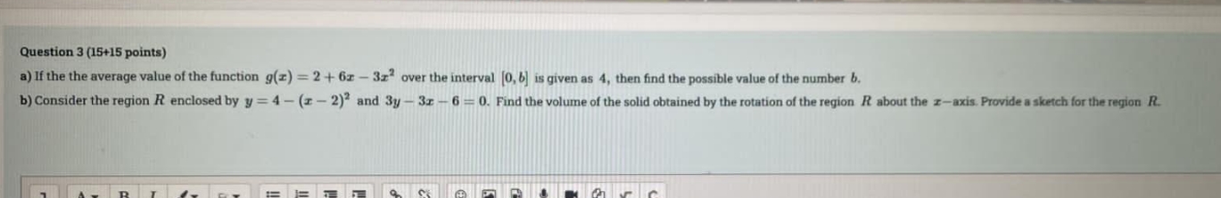 I need solve Question 3 (15+15 points) a) If the the average