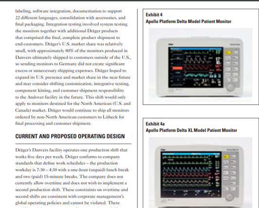 stations, each capable of supporting six monitors, and two workers (working independently)