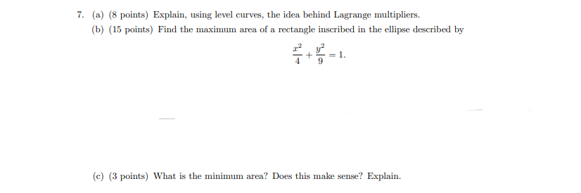  T. [a] {a points] Explain, using level curves, the idea behind