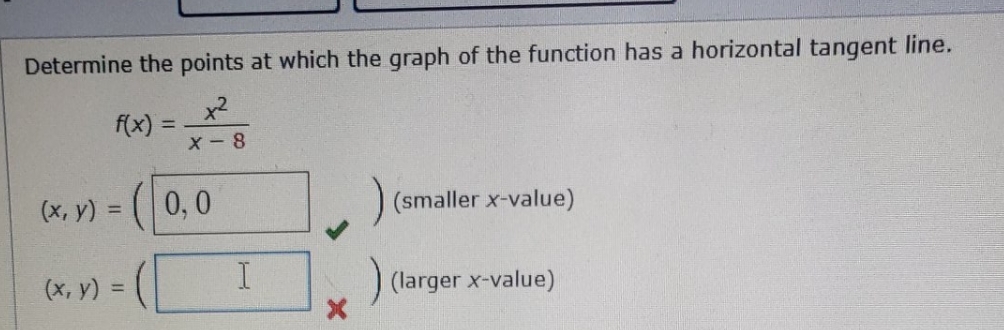 show all steps Determine the points at which the graph of the