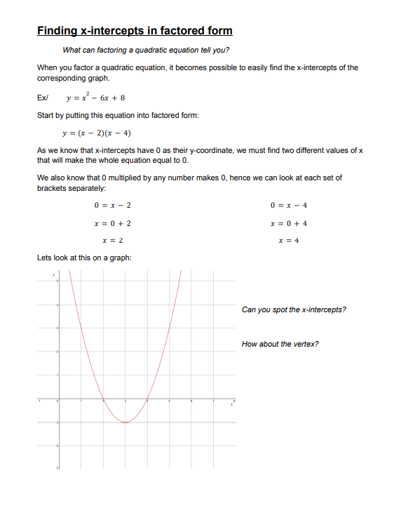quadratic relation, it is possible to find the vertex using the property