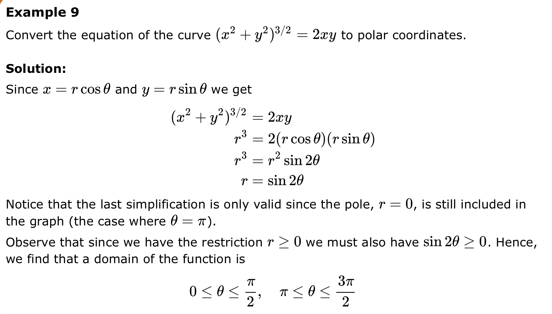 + y2) = yx to polar coordinates. b) Polar function r =