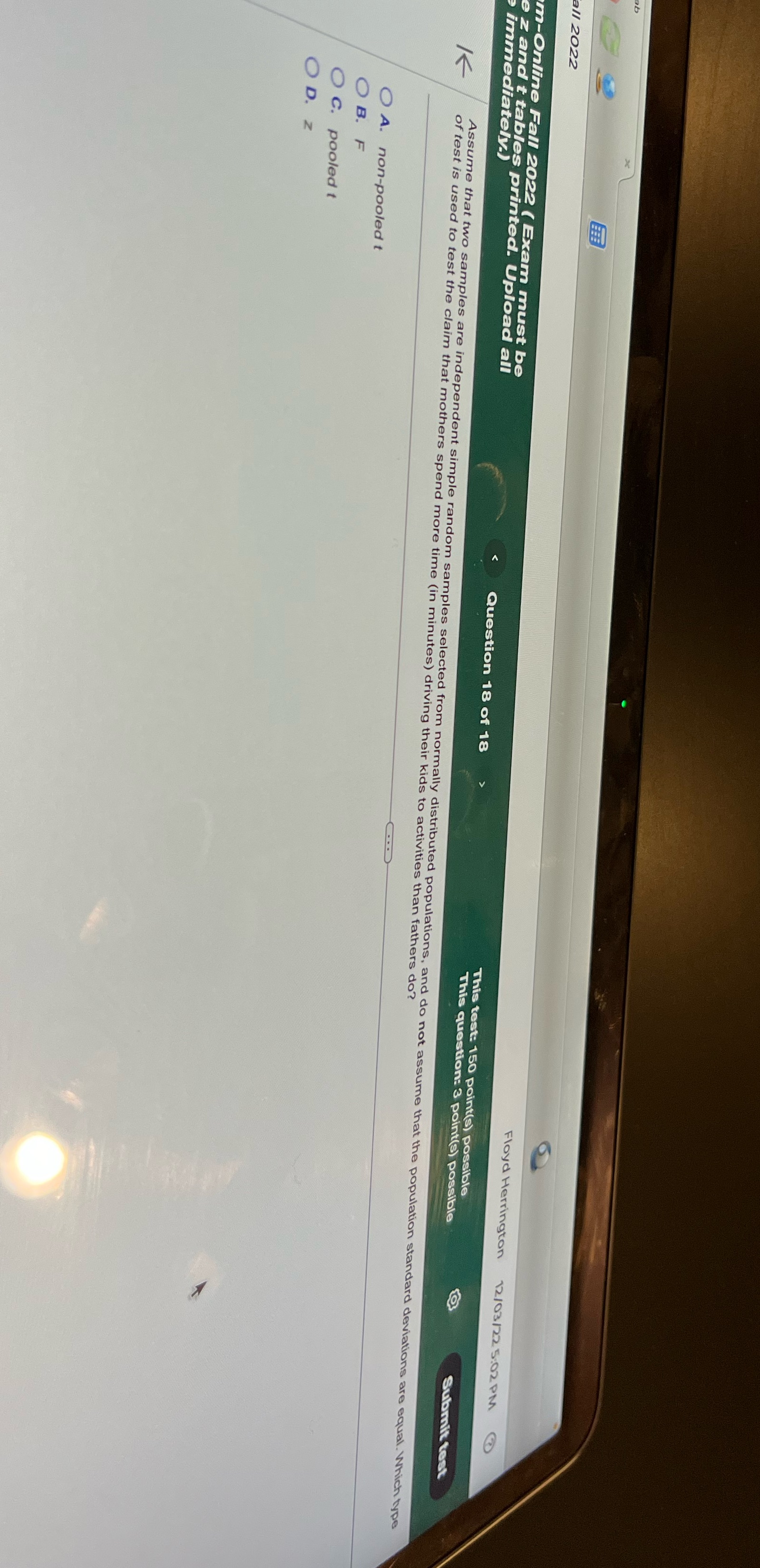 Please help, quick problem all 2022 Floyd Herrington 12/03/22 5:02 PM m-Online