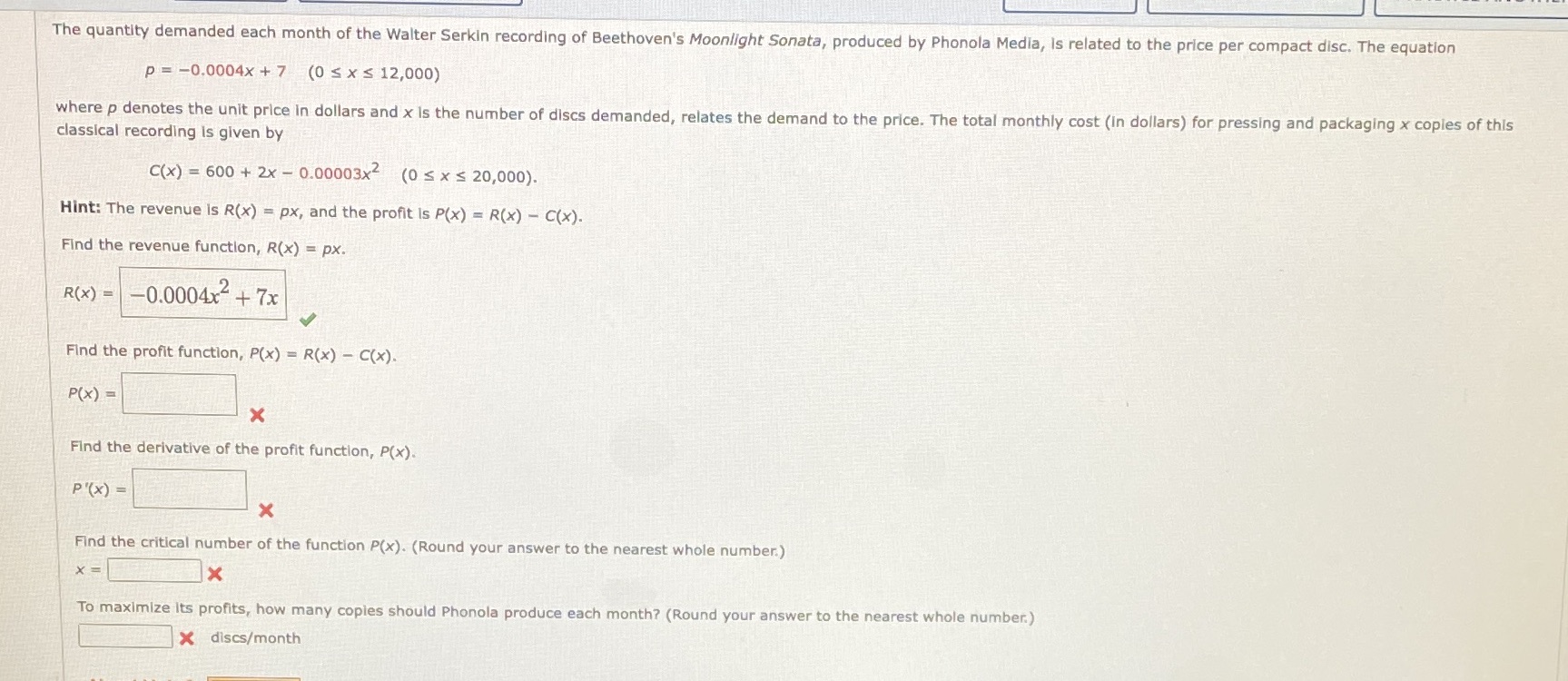Please help solve missing parts thank you The quantity demanded each month