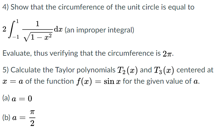 Please help with practice example problem 4 and 5. 4) Show that