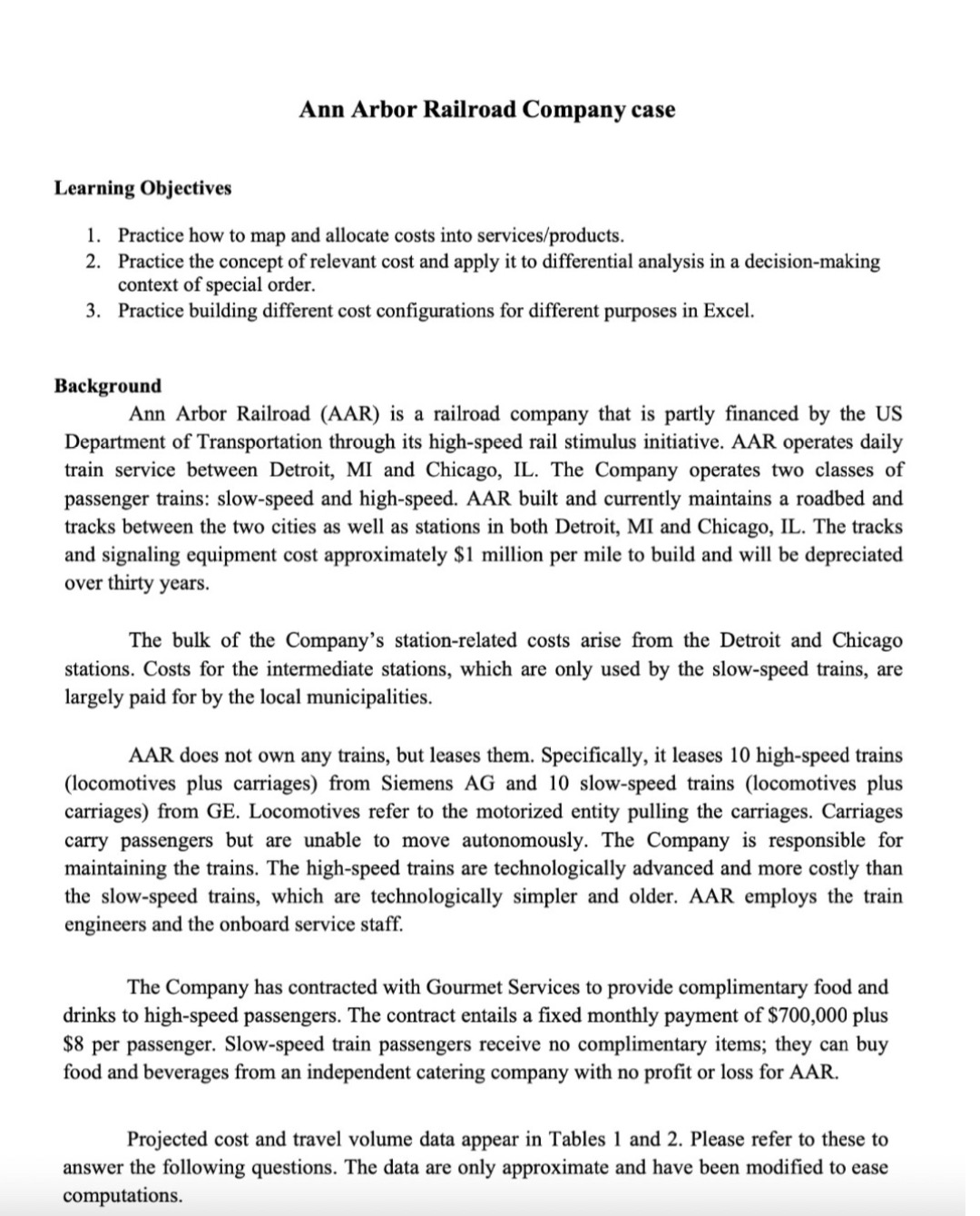 Ann Arbor Railroad Company case Learning Objectives 1. Practice how to