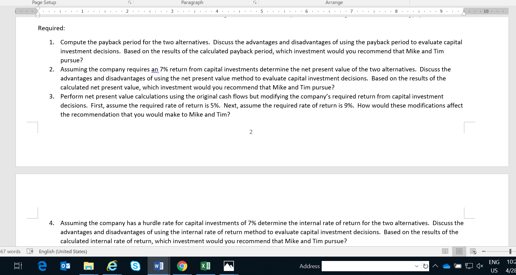 capital investment tools.Are there any concerns that you would want to bring