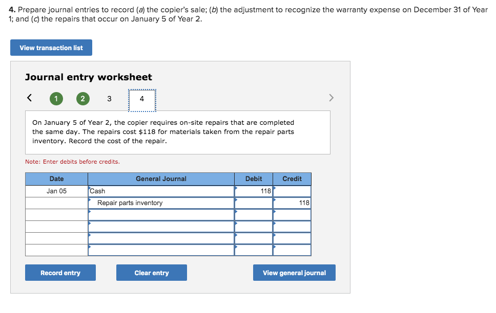 of dollar sales. It records warranty expense with an adjusting entry on