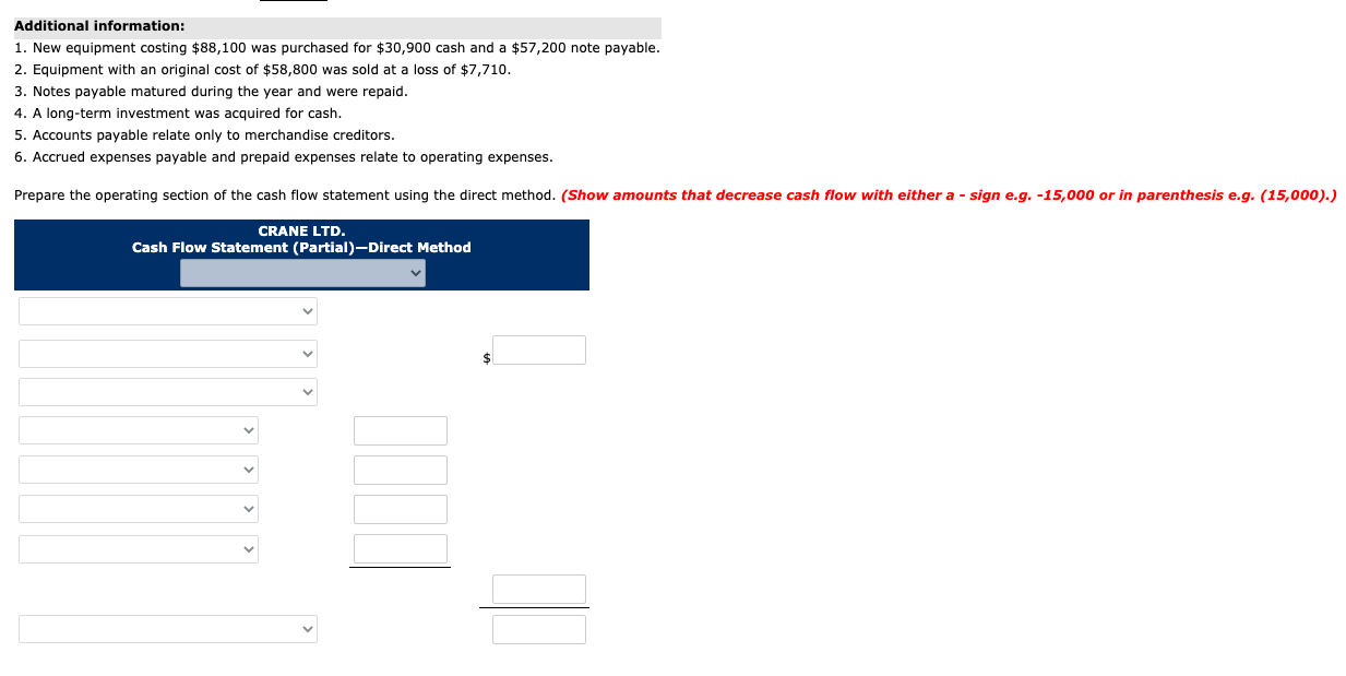 Ltd. E- Perform reports under ASPE. CRANE LTD. Balance Sheet December 31