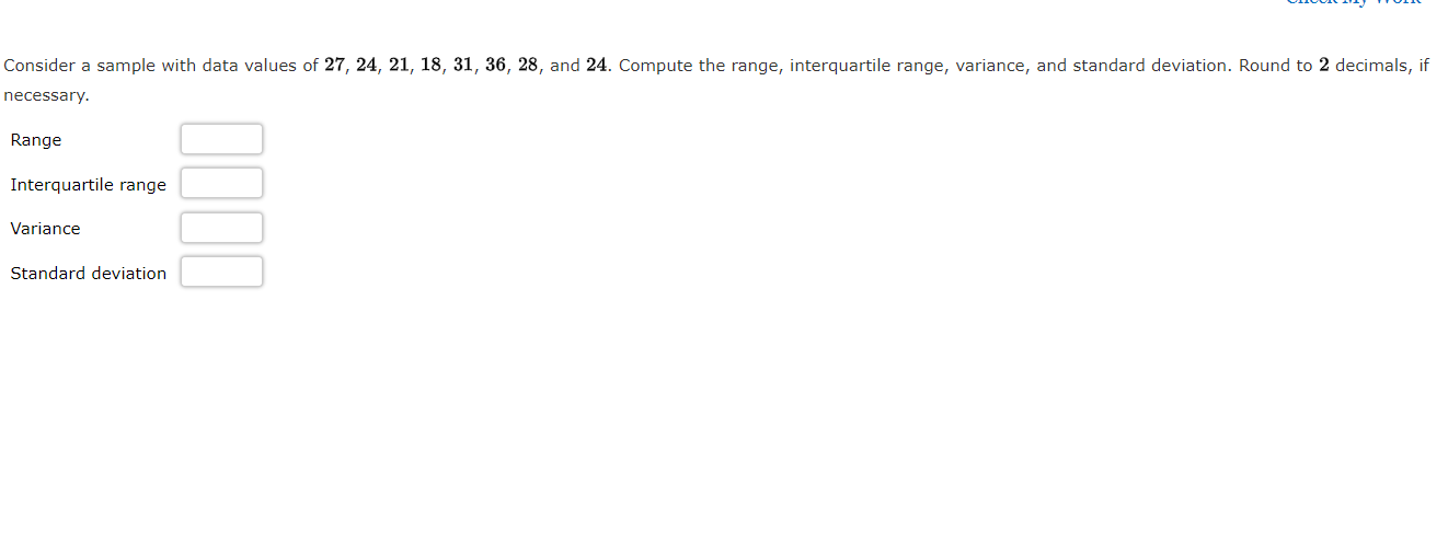  e \"M." _.u Hunt Consider a sample With data values of