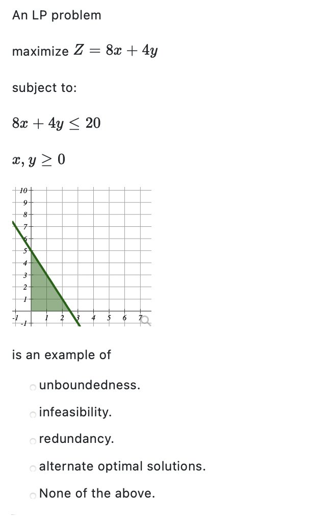 20 c, y 20 is an example of - redundancy. unboundedness. alternate
