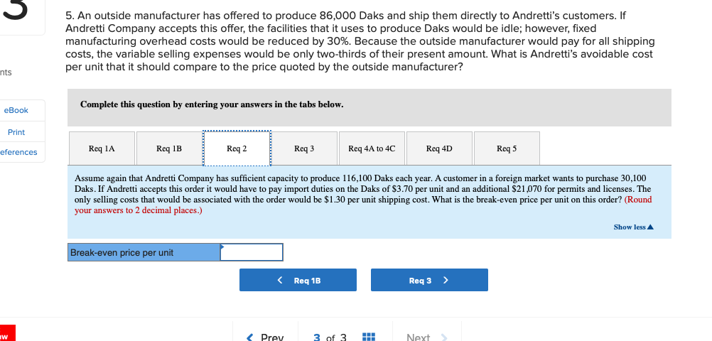 each year at a selling price of $58 per unit. The company's
