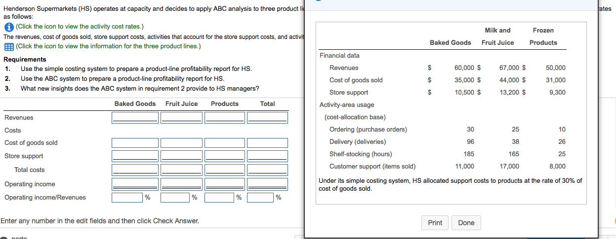 Attached are the data tables and problem. Please help!!!! The requirements are