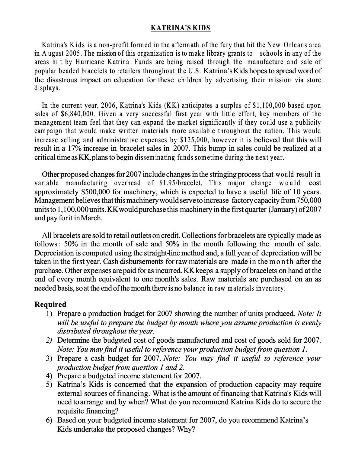 Please can you help me with question 3? 3.Prepare a cash budget