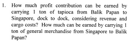1. How much profit contribution can be earned by carrying 1
