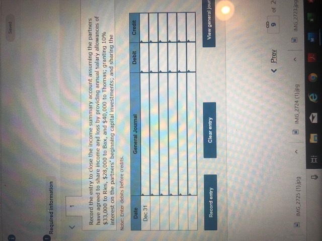 and $46,000, respectively, in a partnership. During its first calendar year, the