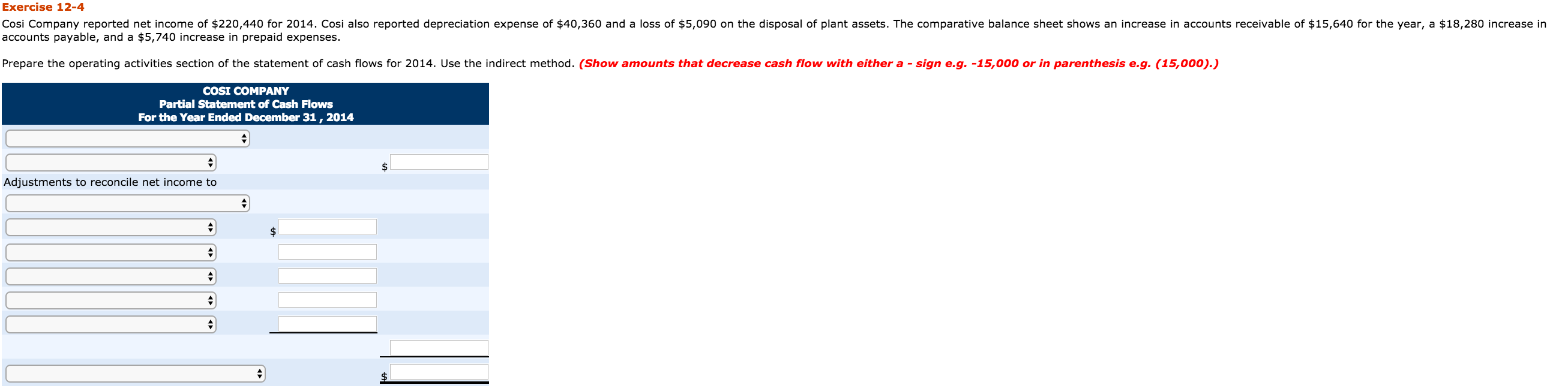 fmm 367,910 Payments for goods 204,910 customers _Dividends on stock 5,290 Payments