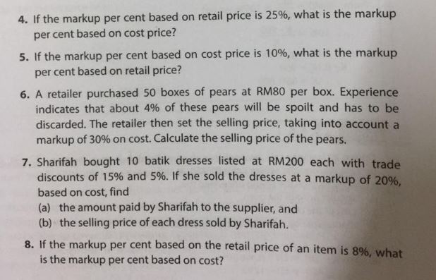 Quick Check 6B 1. What is markdown per cent? 2. A