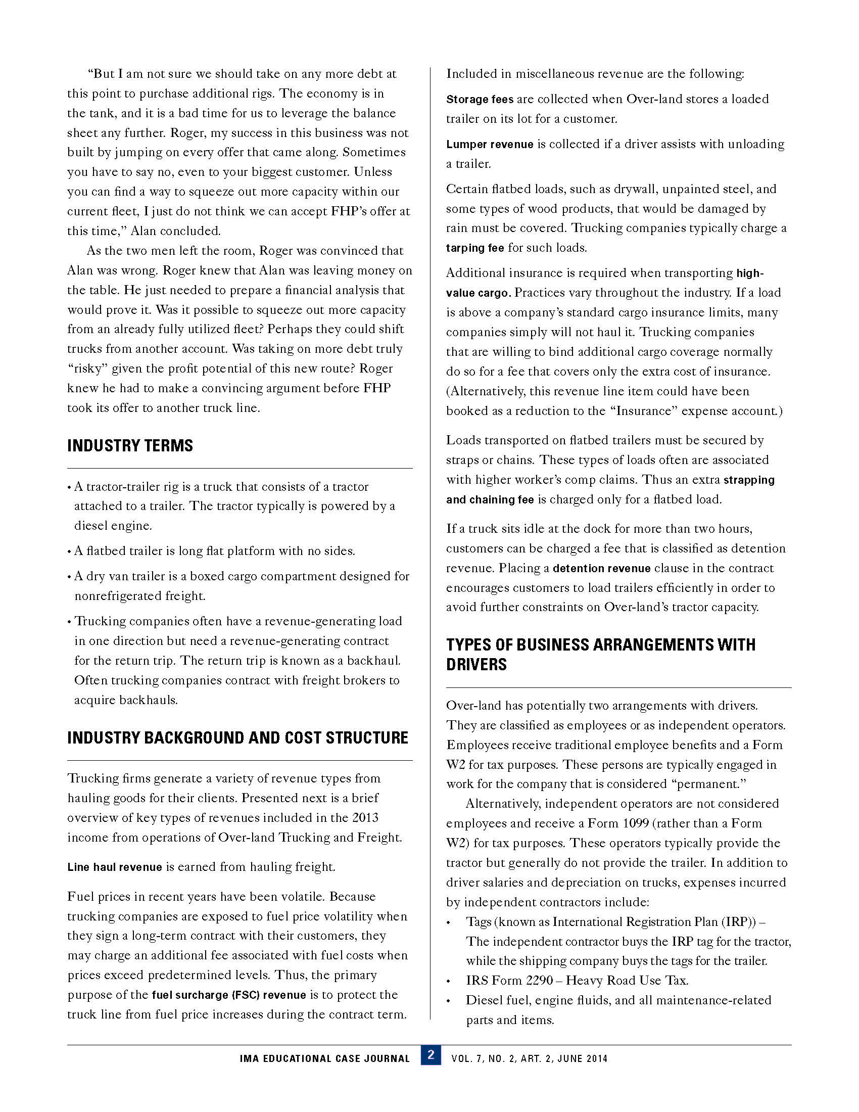 FHP and provide a recommendation to management. Use the questions in the