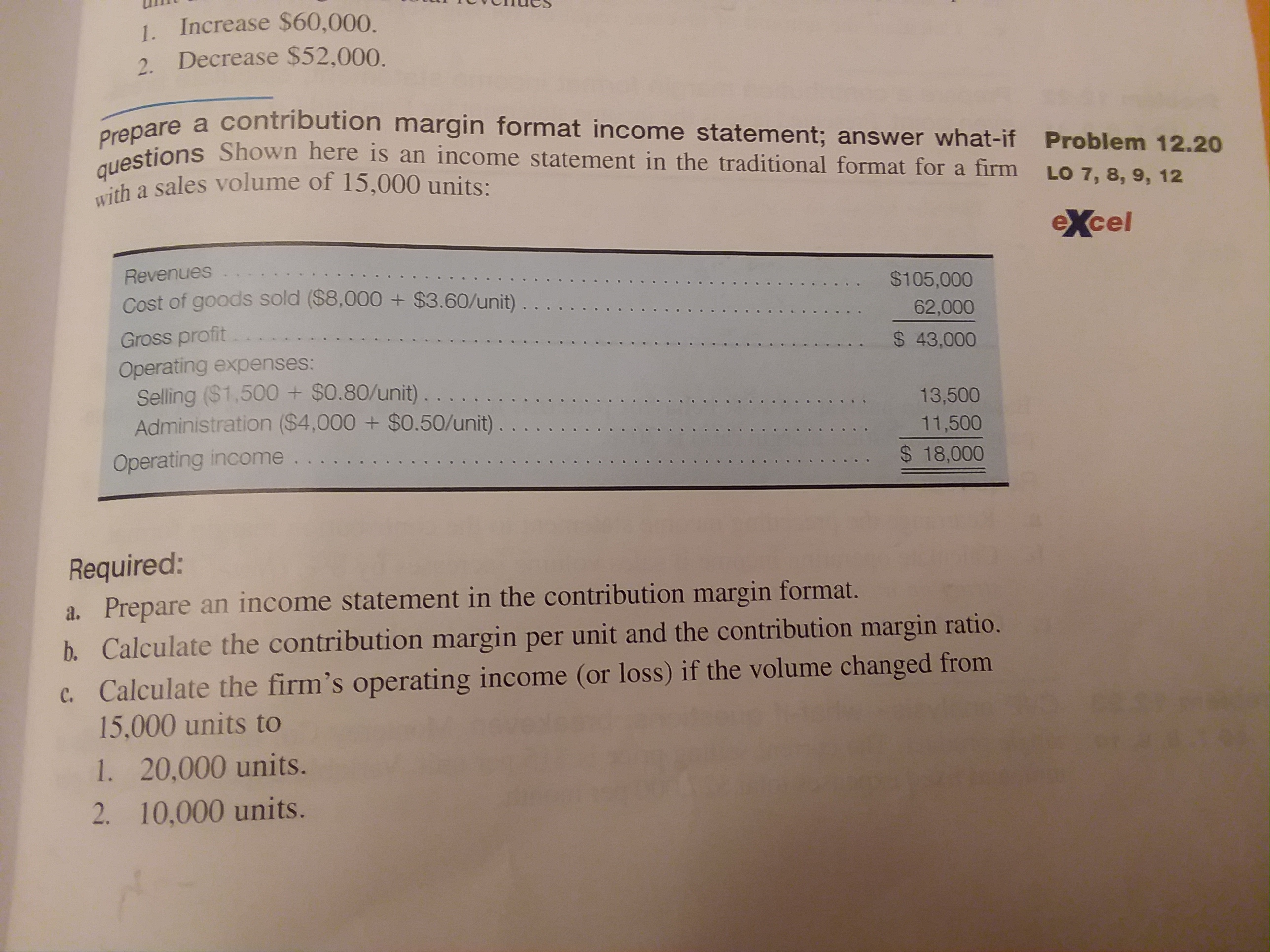 Please help me solve problem 12.20 and show work: A, B, C,