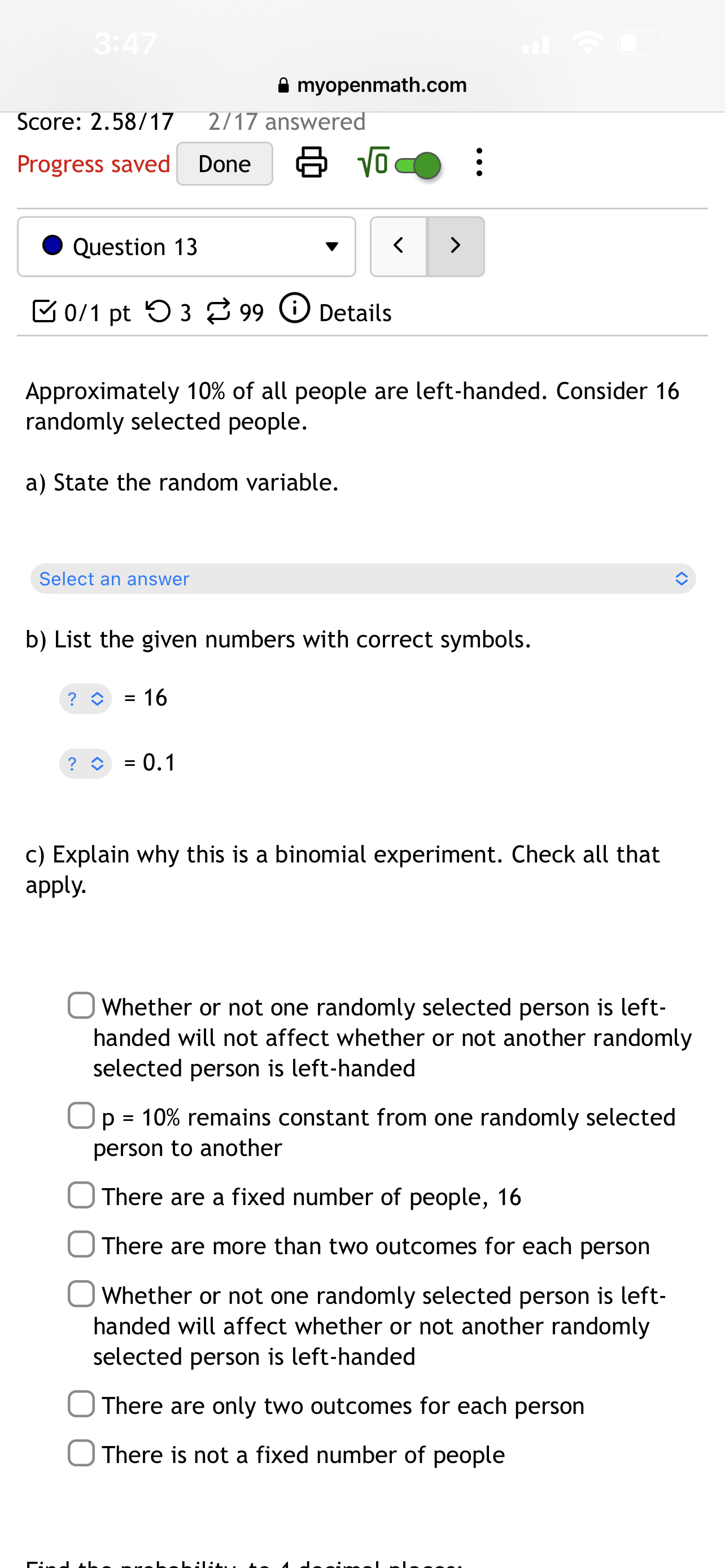 picks six numbers from 1 to 23. If the player matches all